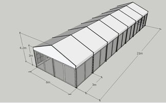 5x5歐式尖頂鋁合金篷房 廠家直供展覽、婚禮等活動帳篷詳解